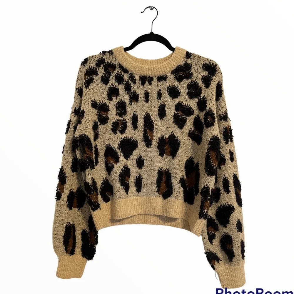 Bardot Slouch Knit Leopard Sweater - Picture 5 of 9